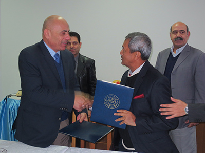 Signing a Letter of Intent between UPM and JUST, Jordan, represented by Prof. Dato' Dr. Mohd Fauzi Ramlan and Prof. Ahmed M. Elbetieha